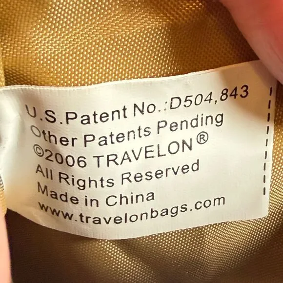 Travelon Light Blue Faux Suede Sling Bag Crossbody Organizer 2006 Adjustable - Picture 6 of 14